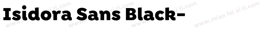 Isidora Sans Black字体转换